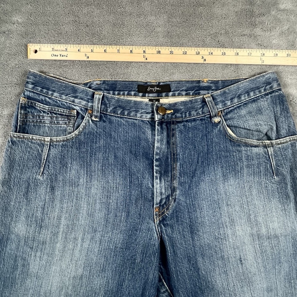 Sean John Embroidered Wide Leg Jean Men Relaxed Streetwear Baggy Denim 38X33 Y2K - Picture 7 of 10